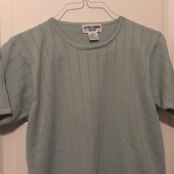 Vintage Mint Green Textured T-Shirt - Picture 3 of 4